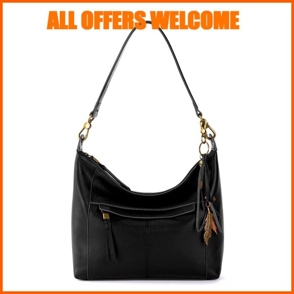 Premium Large Leather Hobo Bag with Zipper Pockets for Everyday Travel
